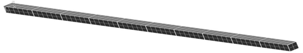 Fig. 13. FEM model of the beam in ANSYS Fig. 14.