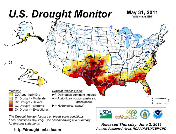 What about Drought? At almost anytime of year some portions of the U.S.