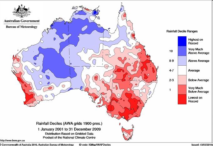 The SE Australian drought in a historical perspective Current 9-year drought on a par with 1937-46