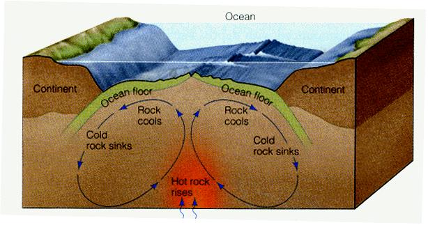 Circulation of the Solid Earth From The Blue Planet Cold Lithosphere The rising hot rocks and slid-away flows are thought