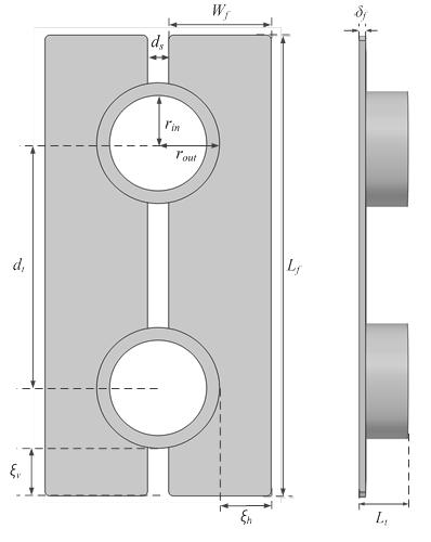 The typical configuration of the fin and tube exchanger is shown in Figure 1.