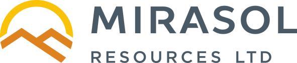 NEWS RELEASE Mirasol Outlines 1.4 km long Geophysical Anomaly at the Resolution Trend of the Nico Ag-Au Project, Santa Cruz, Argentina VANCOUVER, BC July 5, 2018 Mirasol Resources Ltd.