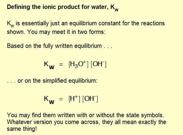 Other Formulas and Problems ph 14 = ph + poh (See example 1 in Example Problems))