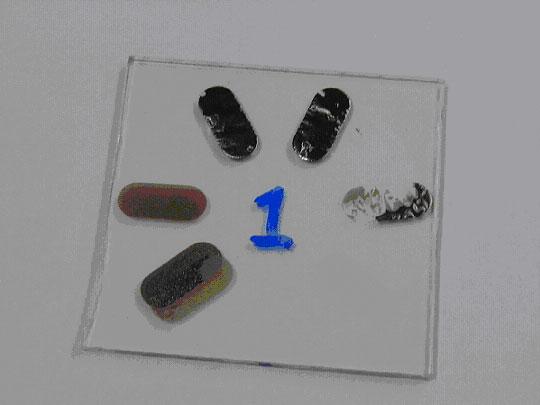 Figure 4-1 PLD sample one: This shows the first sample made with a mask.