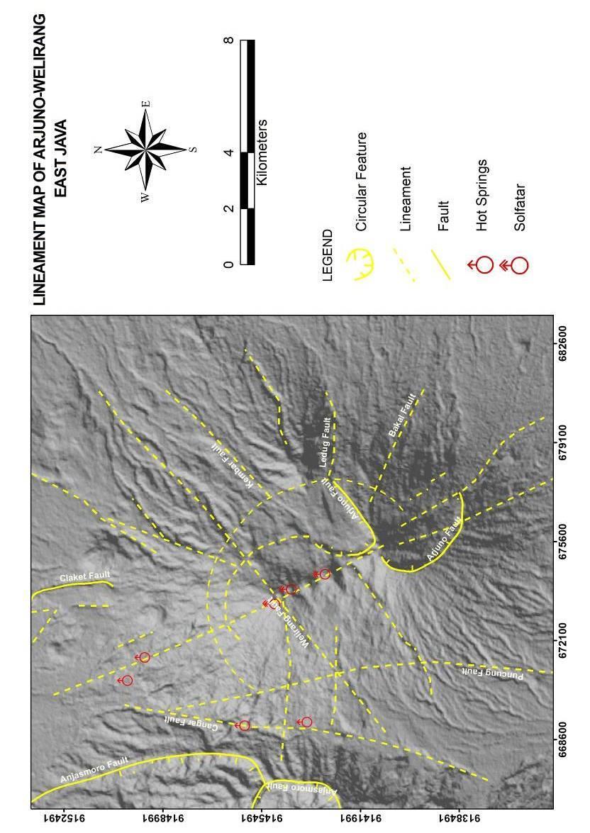 Figure 5. Lineament Map of Mt.Arjuno-Welirang [5]. 6th ITB International Geothermal Workshop (IIGW2017) 6. Result and Discussion The topographic map analysis scale 1:100.