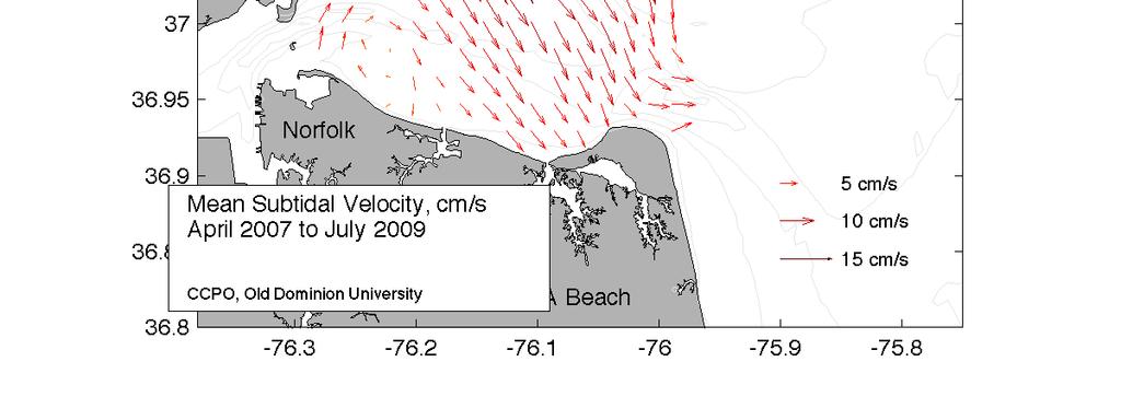 The two top maps show the dominant wind directions from the north and south. Figure 13. Mean climatology for the Bay mouth during the winter: Dec.