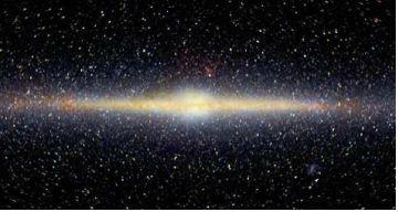 from here 100,000 light years in diameter disk is a few hundred light