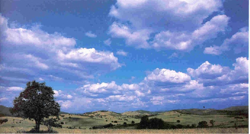 Clouds are extended objects of many very small