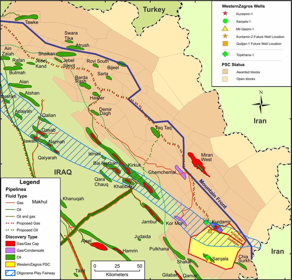 Kurdistan: An Emerging Region with Giant Oil & Gas Field Potential Northern Iraq Contract Areas and Oil and Gas Fields Kurdistan Kurdistan is an underexplored, highly prospective part of the Zagros