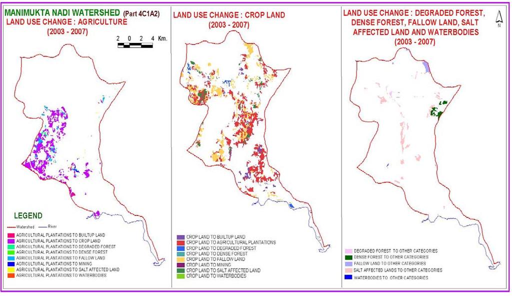Figure 4. Land use change detection map (2003-2007) Figure 5.