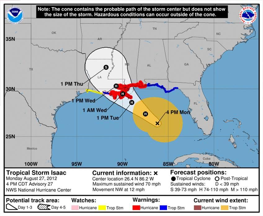 Key Message Graphic and Initial Wind Field on Cone Graphic NHC Key Message Graphic Combines