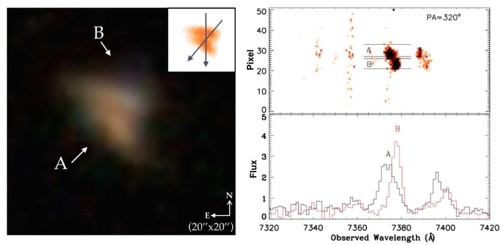 Infalling H I gas in a merging galaxy pair Radio source J0942+0623 (z = 0.123) companion with a normal star-forming galaxy Strong H I 21cm line detected Observed with VLBA on 2012 June 15, 17 and 22.