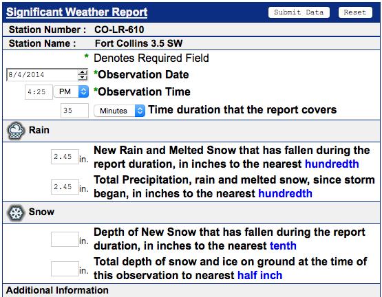 National Weather Service Office Your report provides them with much needed
