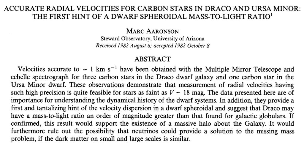 Text Illingworth (1976) mass estimate for Globular Clusters M = 167rc µ < vr2 > ( µ 4 King models) from 3 carbon stars: