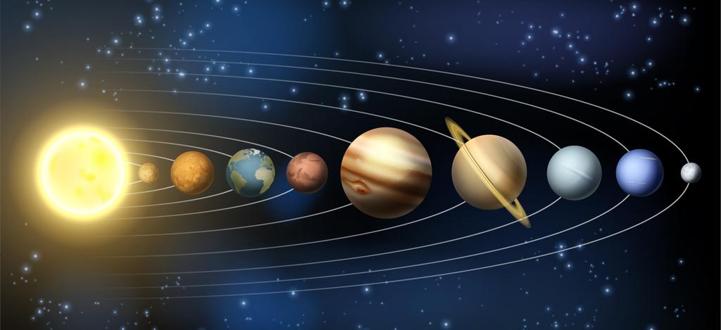 The planets move around the sun.