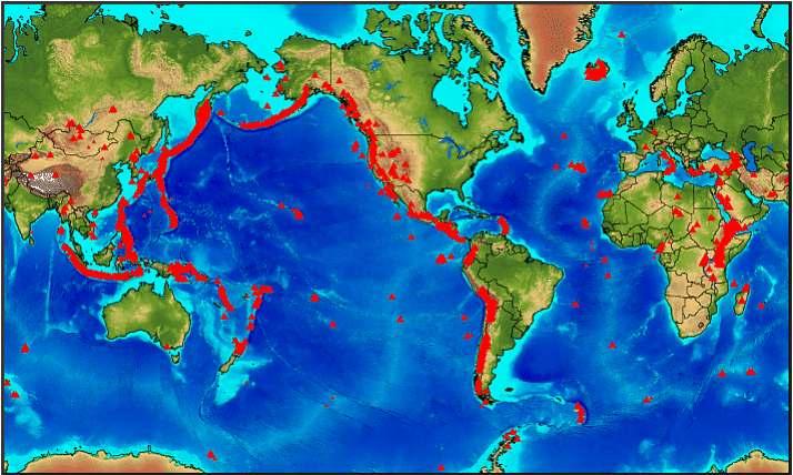 Volcano Global Distribution This map does not