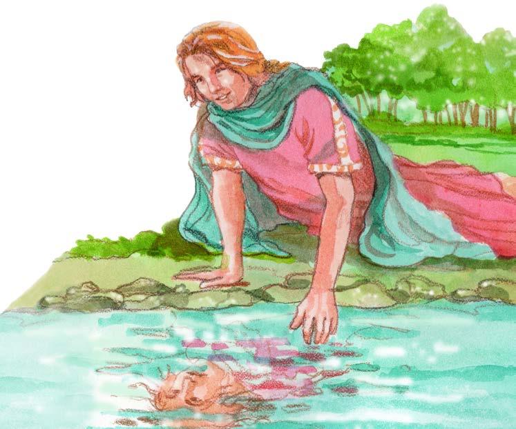 The heartbroken maiden could only repeat, Alone! Alone! as she watched Narcissus run away. He soon found a pool of water.