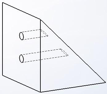 The last item on the list is the solution to the second problem of the conceptual design. A right angle mirrored prism was purchased and two 0.040-in (1.
