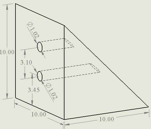 Figure A.2 Dimensioned mirrored wedge [mm] A.