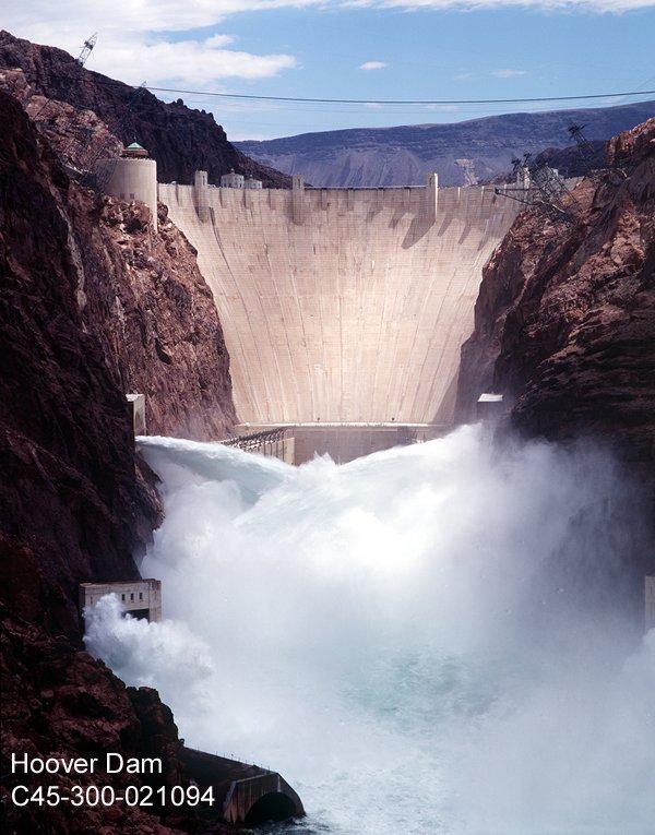 Hoover Dam Example of elevation head z converted to velocity head V 2