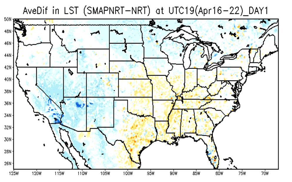 makes T2m forecasts cooler in the western CONUS, and warmer