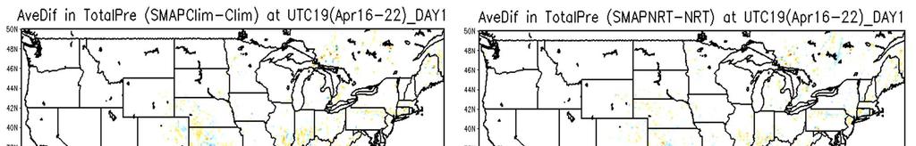 Assimilate SMAP SM with NASA NU WRF Average Differences of