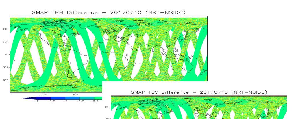 SMAP L1B_TB: JPL NRT vs