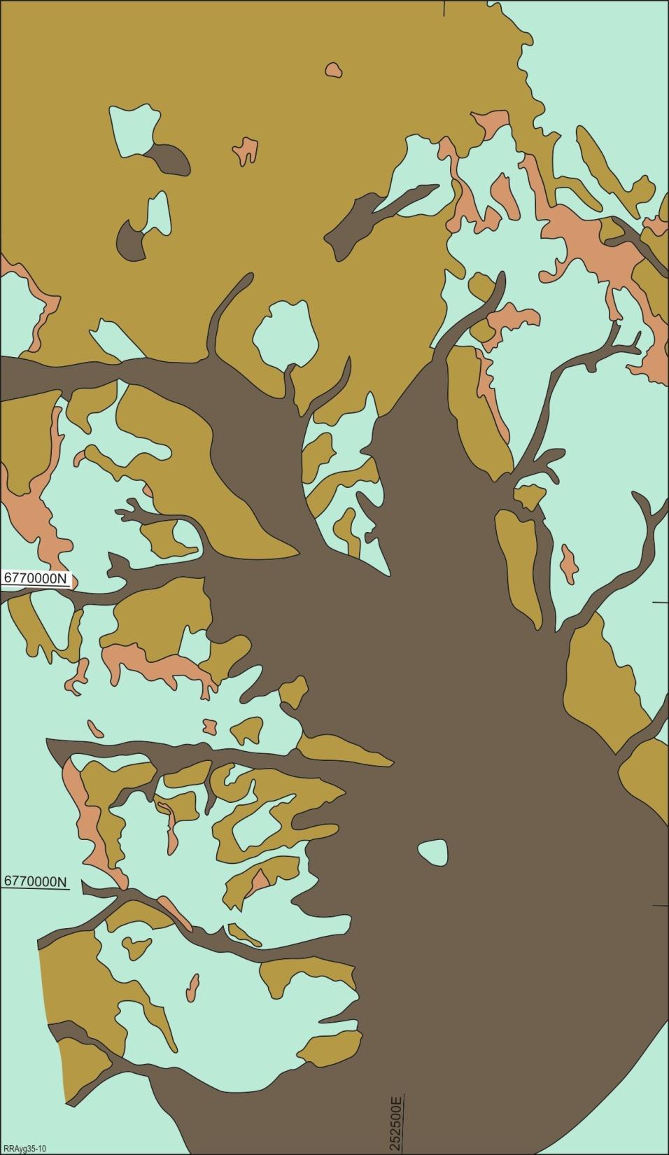 Interpretative regolith-landform map (Sampling strategy map) Regime Sample Relict Erosional Depositional Lateritic duricrust and/or gravel Ferruginous lag & saprolite Soil note colluvial & aeolian