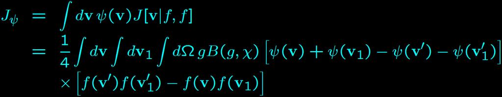 Weak form of the Boltzmann equation Density of