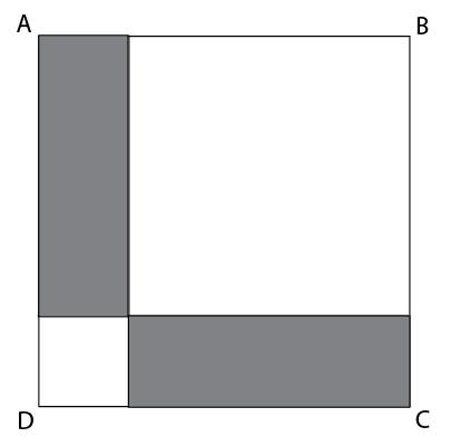(Problems, Problems, Problems, Volume 6: page 14, question 11) Solution 1: Since the 2 squares have areas of 4 cm 2 and 9 cm 2, the sides of the 2 squares are 2 cm and 3 cm, respectively.