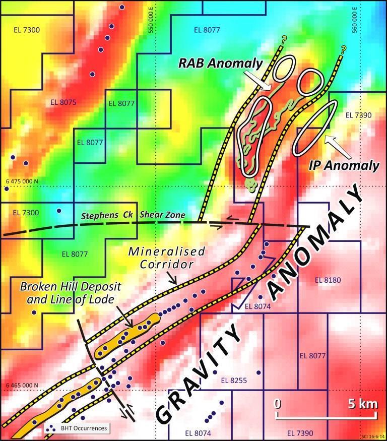 Razorback West Coincident gravity, IP and geochemistry SCI drilling shows correct stratigraphic sequence hosting disseminated base metal