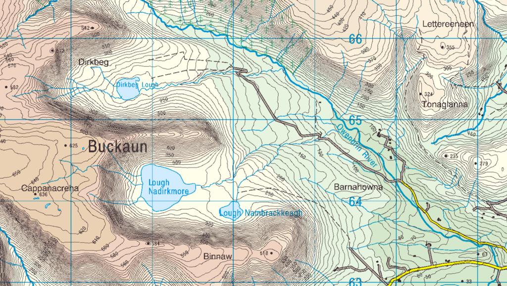 3. Glaciation A B C OSi D (i) Examine the Ordnance Survey extract above and match each of the letters A, B, C and D with the correct feature in the