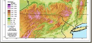 TOPOGRAPHIC RELIEF MAP of NYS LANDFORMS of NYS Prof.