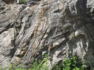 Hudson Highlands Manhattan Prong Banded gneiss in Adirondacks.