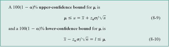 8-2 Confidence Interval on the Mean of a Normal Distribution,