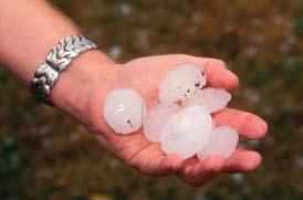 Record-size hail! As hobbies go, storm chasing is not for the timid. Lightning, flooding, hail, high winds, and flying objects from frogs to refrigerators are all in a day s work.