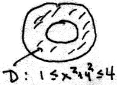 Express the integral in either cylindrical or spherical coordinates depending on which is more suitable for computations. 'I.\t"' x \/0\ :" r :2' (3..e ') '<'"tl'f'" e '"'D e..o ("=0 2..3'c1,1!