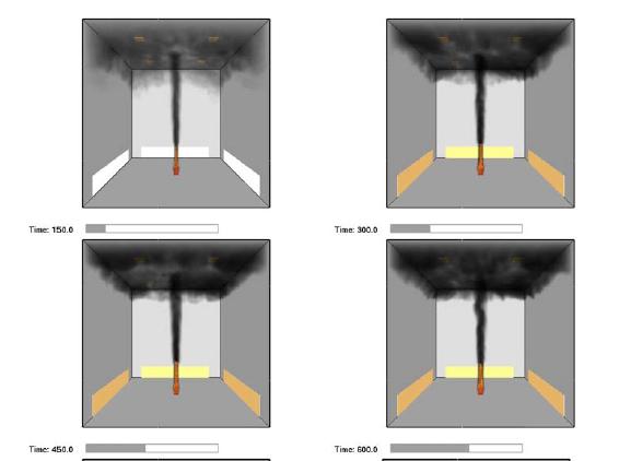 Figure 4.8: UMD Design Smokeview Results [16] Figure 4.9: FDS 6.