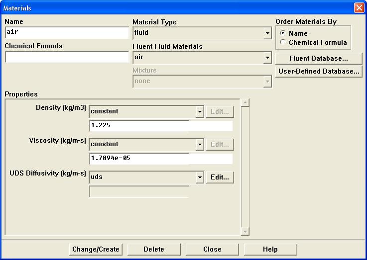 Step 6: Materials 1. Add liquid water to the list of fluid materials by copying it from the materials database.