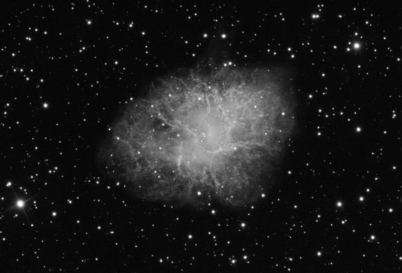The Super Nova Remnant is known as Messier 1 (M1) or the Crab Nebula in the constellation of Taurus.