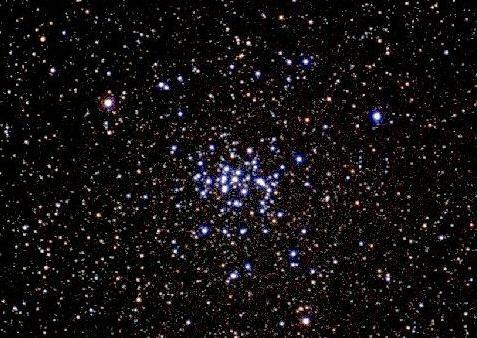 They are best seen using a telescope which will show the individual stars of the cluster.