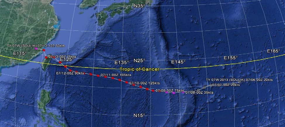 07W Typhoon Soulik ISSUED LOW: 06 Jul / 0600Z ISSUED MED: 07 Jul / 0600Z FIRST TCFA: 07 Jul /