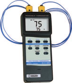 thermometer to a speciic temperature, in-house calibration, or particular sensor for increased accuracy, F/