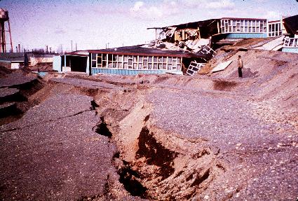 Earthquake Damage: Landslides Anchorage Elementary School Destroyed National