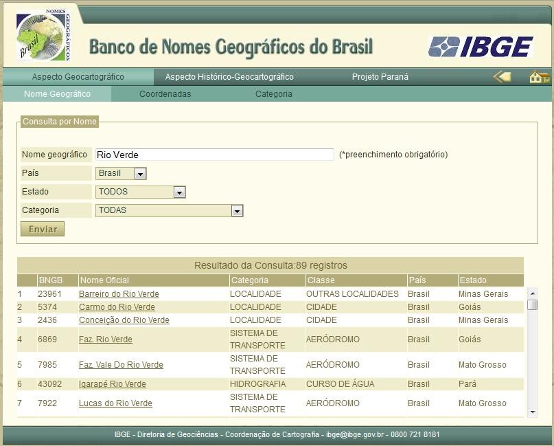 through the Brazilian Geographic Names Database (BNGB).