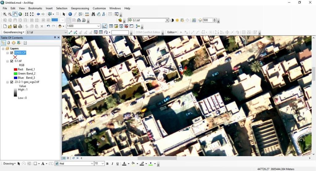 Integrated Photogrametry and Geographic Information System in Updating Urban Cadastral Maps A. Converting scanned cadastral map to vector format in Arc GIS 10.4 environmental. B.