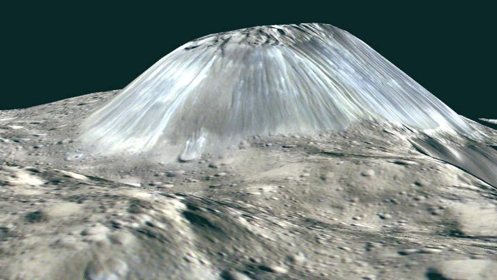 Asteroid Ceres Ahuna Mons Cryovolcanic deposit?