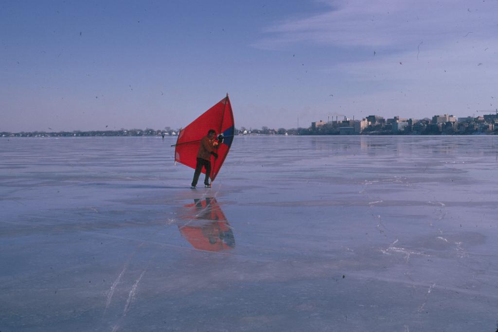 Skate sailing on Lake