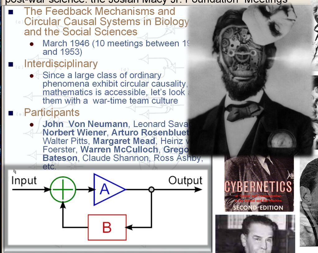 Informatics Cybernetics was born post-war science: the Josiah Macy Jr.