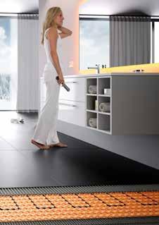 With the flexible control of temperatures and heating times provided from the Schlüter -DITRA-HEAT-RS thermostats, you can use Schlüter -DITRA- HEAT-E to create warm tiles whenever and wherever you